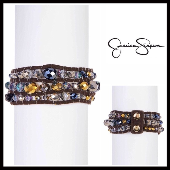 Jessica Simpson Jewelry - BOHO JEWELED BEAD STATEMENT FESTIVAL CUFF